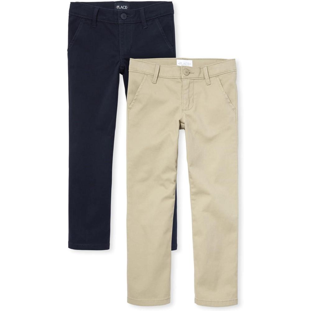 imageThe Childrens Place Stretch Skinny Chino PantsmultipacksSandyTidal 2pack