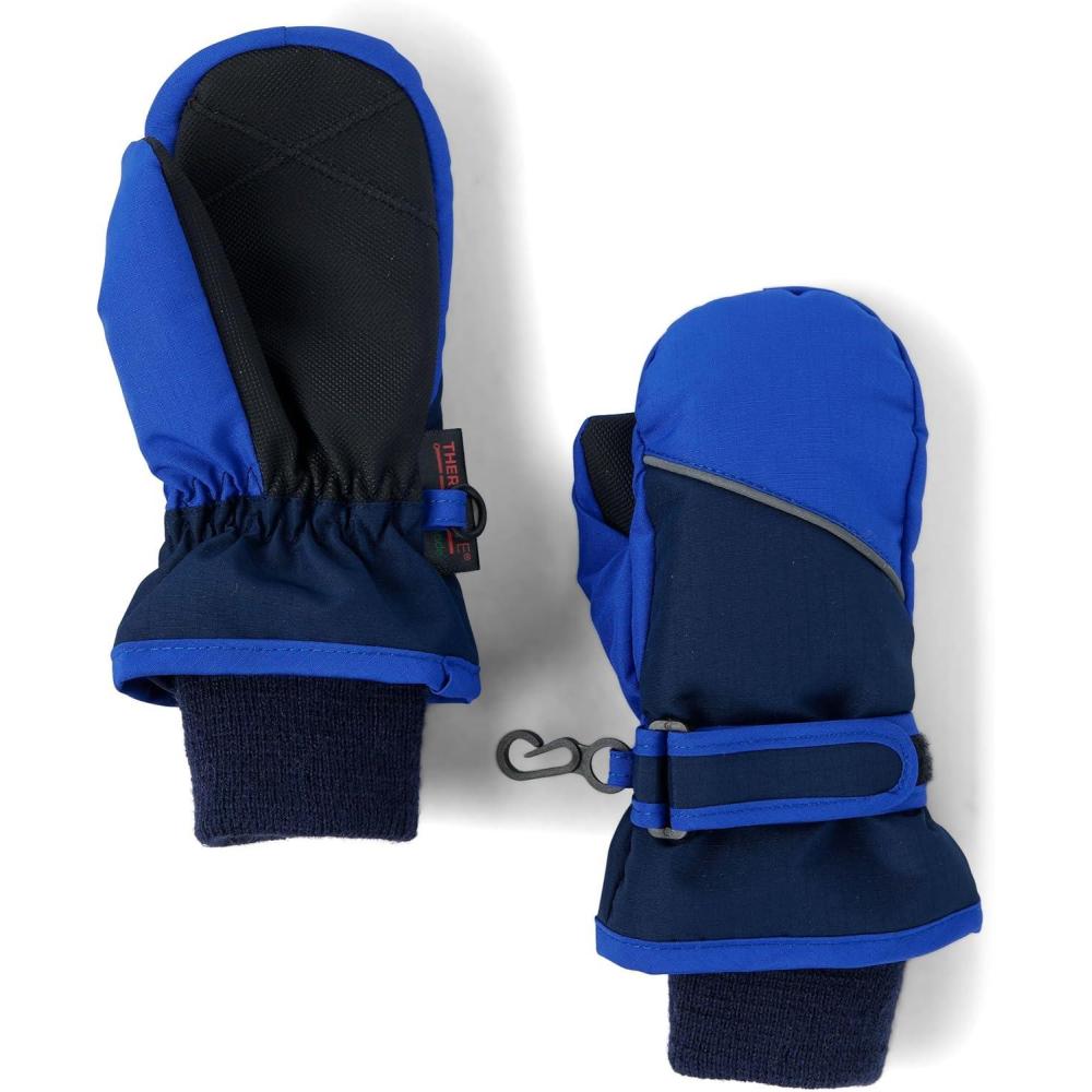 imageThe Childrens Place Unisex Baby And Toddler Fleece Winter Snow Mittens Water Repellent Anti PillingNavyBlue