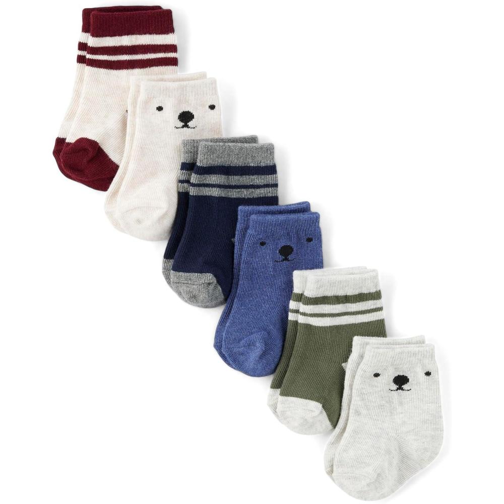 imageThe Childrens Place babyboys And Newborn Midi Socks Variety PackCritter 6pack