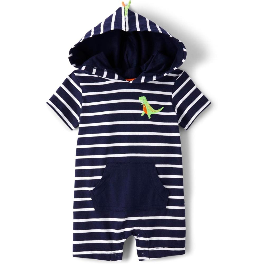 imageThe Childrens Place babyboys And Newborn Short Sleeve RomperDino Hoodie