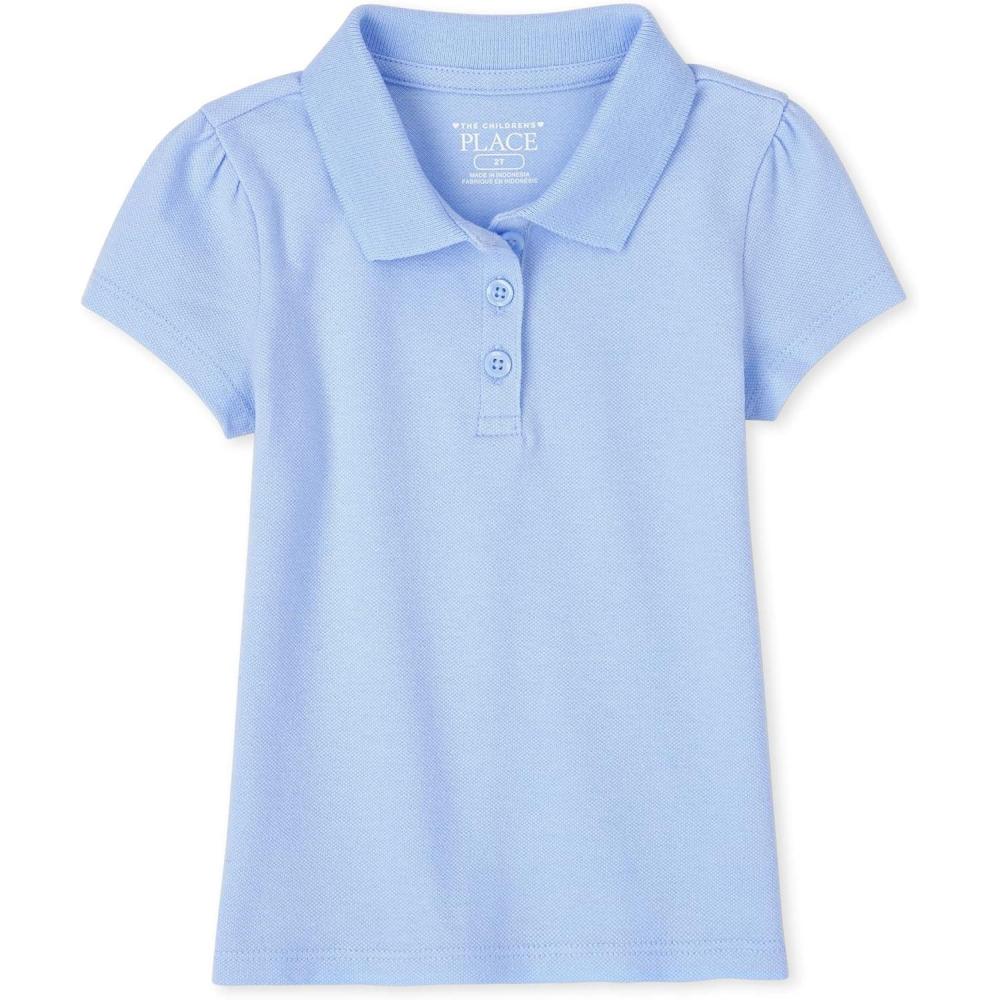imageThe Childrens Place babygirls And Toddler Short Sleeve Pique PoloDaybreak