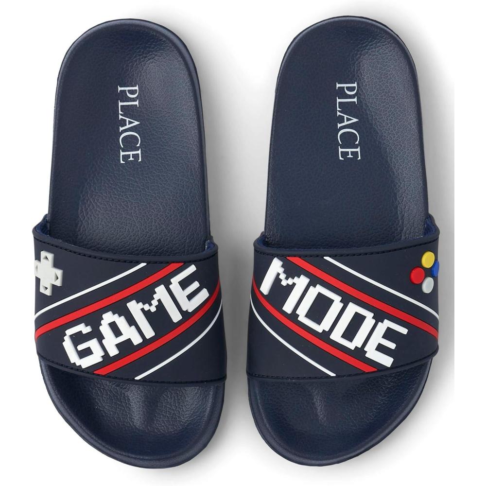 imageThe Childrens Place boys Boys Everyday Slip on Slide SandalsGame Mode