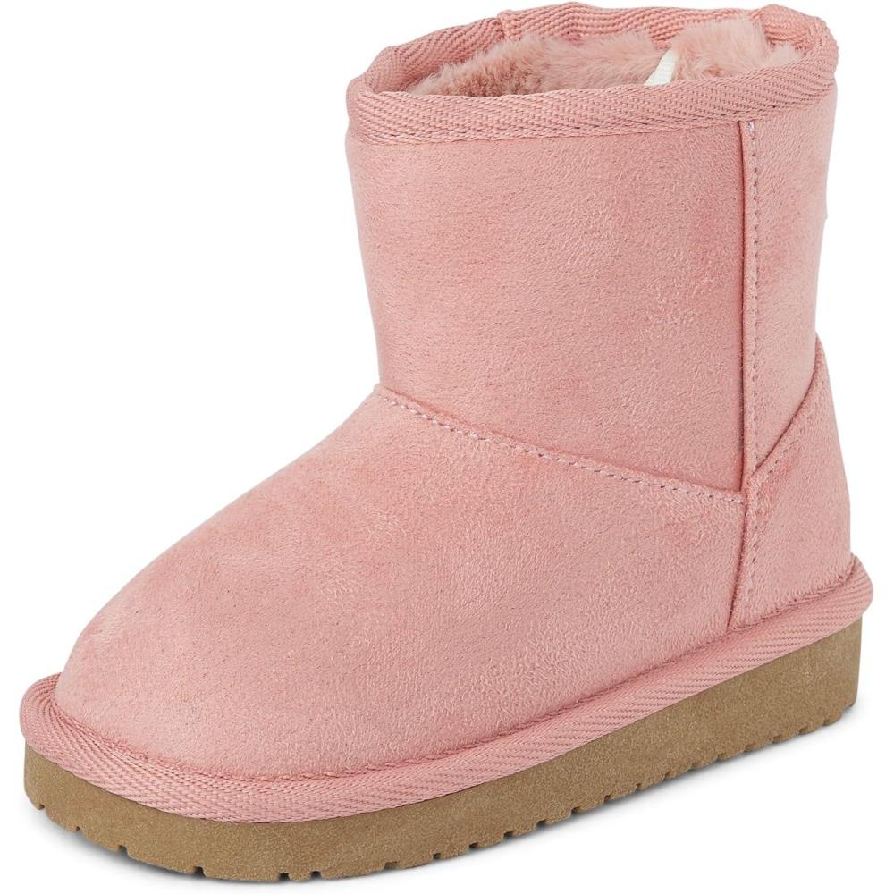 imageThe Childrens Place girls Baby Girls and Toddler Classic Ankle Boots Faux Fur LinedPink