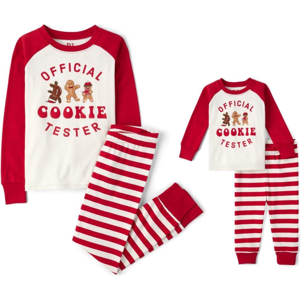 imageThe Childrens Place unisexbaby And Kids Sibling Matching Holiday Pajama Sets CottonOfficial Cookie Tester