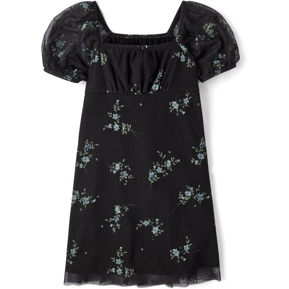 imageThe Childrens PlaceShort Sleeve Fashion DressBlack Floral