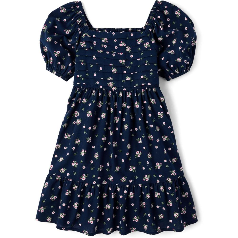 imageThe Childrens PlaceShort Sleeve Fashion DressTidal Floral Pleated