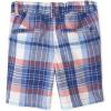 The Children’s Place Baby Boys Chino Shorts(Blue/Orange Plaid)