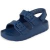 The Children’s Place Baby Boys and Toddler Everyday Double Buckle Slide Sandals with Backstrap(Dk Blue)