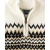 The Children’s Place Baby Boys’ and Toddler Long Sleeve Quarter Zip Pullover Sweater(Black Fairisle)