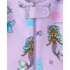 The Children’s Place Baby Girls’ and Toddler Snug Fit 100% Cotton Short Sleeve Zip-Front One Piece Footless Pajama(Lavender Mermaids)