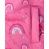 The Children’s Place Baby and Toddler Girls’ Medium Weight Wind-Resistant, Water-Resistant Puffer Jacket(Jazzberry Rainbows)