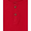 The Children’s Place Baby-Boys and Toddler Boys Long Sleeve Thermal Henley Top(Classic Red)