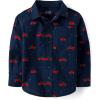 The Children’s Place Baby-Boys and Toddler Poplin Long Sleeve Button Down Shirt(Christmas Truck Print)