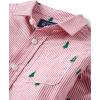The Children’s Place Baby-Boys and Toddler Poplin Long Sleeve Button Down Shirt(Red Tree Stripe)