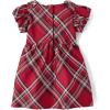 The Children’s Place Baby-Girls and Toddler Dressy Dress, Short Sleeve(Red Ochre Plaid)