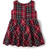 The Children’s Place Baby-Girls and Toddler Dressy Dress, Short Sleeve(Red Plaid)