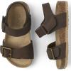 The Children’s Place Boy’s Baby Toddler Casual Adjustable Double Buckle Flat Sandals Slide(Brown)