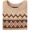 The Children’s Place Boys Long Sleeve Crew Neck Pullover Sweater(Terra Fairisle)
