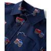 The Children’s Place Boys and Toddler Poplin Short Sleeve Button Down Shirt(America Monster Trucks)