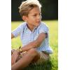The Children’s Place Boys and Toddler Poplin Short Sleeve Button Down Shirt(Breeze Plaid)