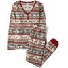 The Children’s Place Family Matching, Plaid Waffle 2 Piece Pajama Sets(Winter Fairisle)