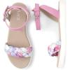 The Children’s Place Girls Flat Sandals with Adjustable Ankle Strap(Pink Multi)