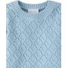The Children’s Place Girls Long Sleeve Crew Neck Pullover Sweater(Chalk Blue Crochet)