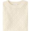 The Children’s Place Girls Long Sleeve Crew Neck Pullover Sweater(Fair Ivory Crochet)