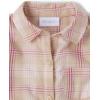The Children’s Place Girls Long Sleeve Plaid Twill Tie Front Button Down Shirt(Latte Plaid)