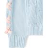 The Children’s Place Girls’ Long Sleeve Pullover Cable Knit Sweater(Soft Sky Ribbon)