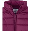 The Children’s Place Girls’ Medium Weight Wind-Resistant, Water-Resistant Puffer Jacket(Purple Rose)