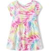 The Children’s Place Girls’ Short Sleeve Dressy Dress(Pink Tie Dye Swirl)