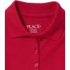 The Children’s Place Girls’ Short Sleeve Ruffle Pique Polo, 2 Pack(Ruby)