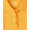 The Children’s Place Girls’ Short Sleeve Ruffle Pique Polo, 2 Pack(Yellow Pencil)