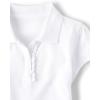 The Children’s Place Girls’ Short Sleeve Ruffle Pique Polo, 3 Pack(Yellow/Aurora Pink/White)