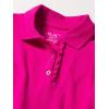 The Children’s Place Girls Short Sleeve Ruffle Pique Polo(Aurora Pink Single)