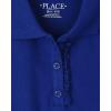 The Children’s Place Girls Short Sleeve Ruffle Pique Polo(Renew Blue)