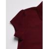 The Children’s Place Girls Short Sleeve Ruffle Pique Polo(Rubine Single)