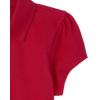 The Children’s Place Girls Short Sleeve Ruffle Pique Polo(Ruby)