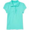 The Children’s Place Girls Short Sleeve Ruffle Pique Polo(Seafrost)