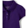 The Children’s Place Girls’ Toddler Mulipack Short Sleeve Ruffle Pique Polos(Regal Violet 3-pack)