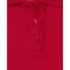 The Children’s Place Girls’ Toddler Mulipack Short Sleeve Ruffle Pique Polos(Ruby 2-pack)