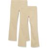 The Children’s Place Girls’ Uniform Bootcut Chino Pants(Sandy 2-pack)