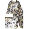 The Children’s Place baby boys Button Long Sleeve Top and Pants Snug Fit 100% Cotton 2 Piece Pajama Set(Dino Heads)