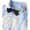 The Children’s Place baby-boys And Newborn Button Down Shirt and Pants, 2 Piece Outfit(Blue Yellow Plaid Set)