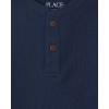 The Children’s Place boys Long Sleeve Thermal Henley Shirt(Tidal)