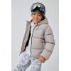 The Children’s Place boys Water and Wind Resistant Hooded Zip Front Puffer Jacket, Faux Fur Lined(Chinchilla)