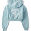 The Children’s Place girls Active Long Sleeve Hooded Sweatshirt(Dusky Blue)
