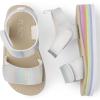 The Children’s Place girls Baby Girls and Toddler Platform Sandals With Adjustable Ankle Strap(Silver Multi)