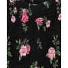 The Children’s Place girls Floral Smocked Babydoll Dress(Black Floral Smocked)